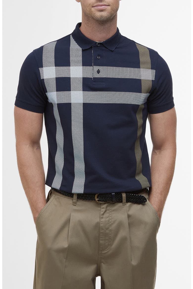 Blaine Tartan Polo, Main, color, NAVY/ PINE