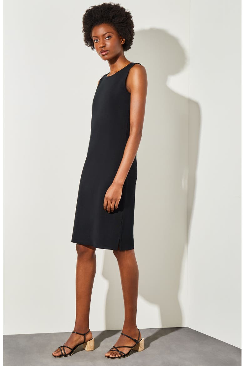 Sleeveless Sheath Knit Dress, Alternate, color, Black