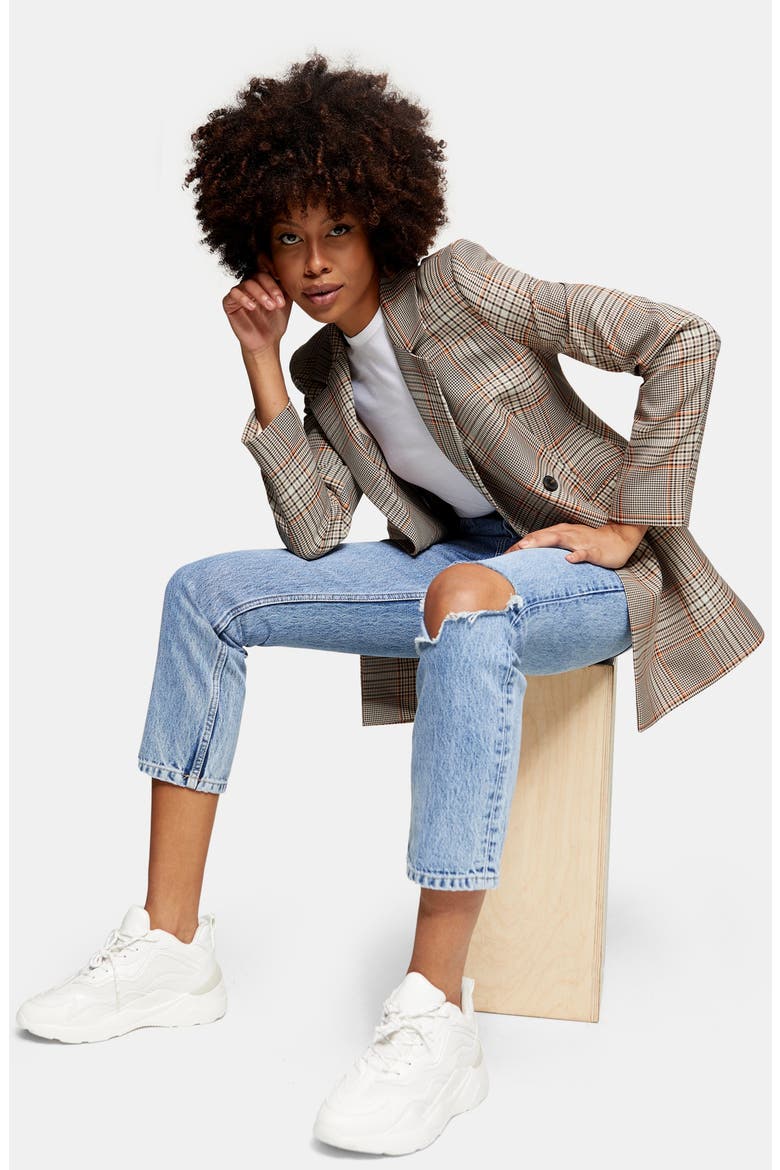 Chicago Crop Slim Straight Jeans, Alternate, color, BLEACH