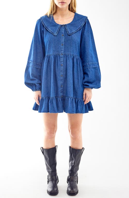 Bdg Urban Outfitters Long Sleeve Tiered Denim Dress