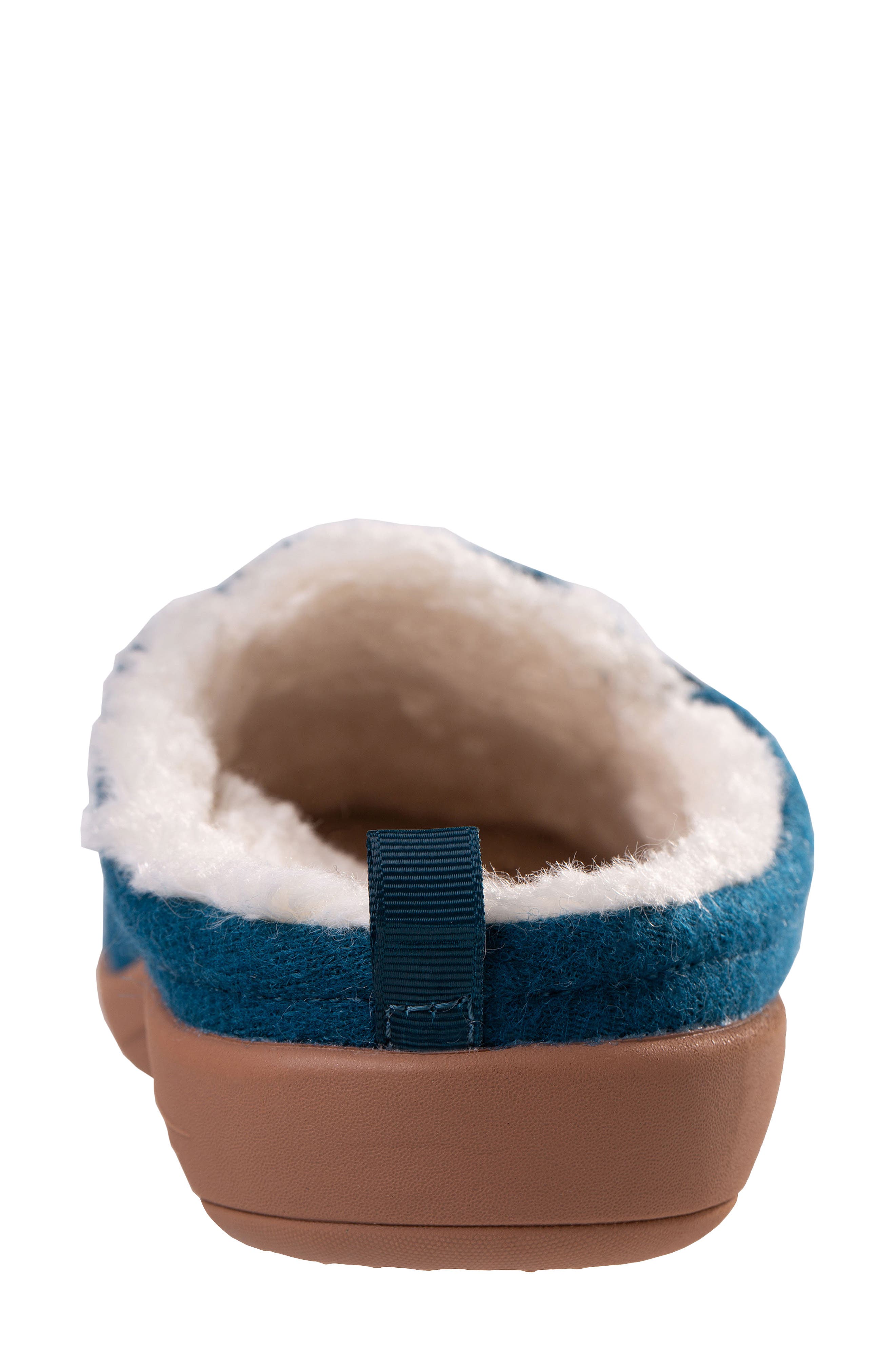 Revitalign Dundee Cozy Faux Shearling Lined Slipper, Alternate, color, Dark Teal