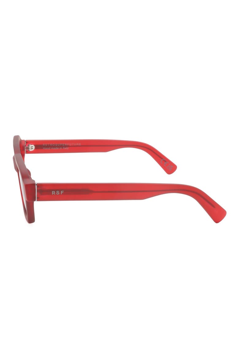 52mm Square Sunglasses, Alternate, color, RED