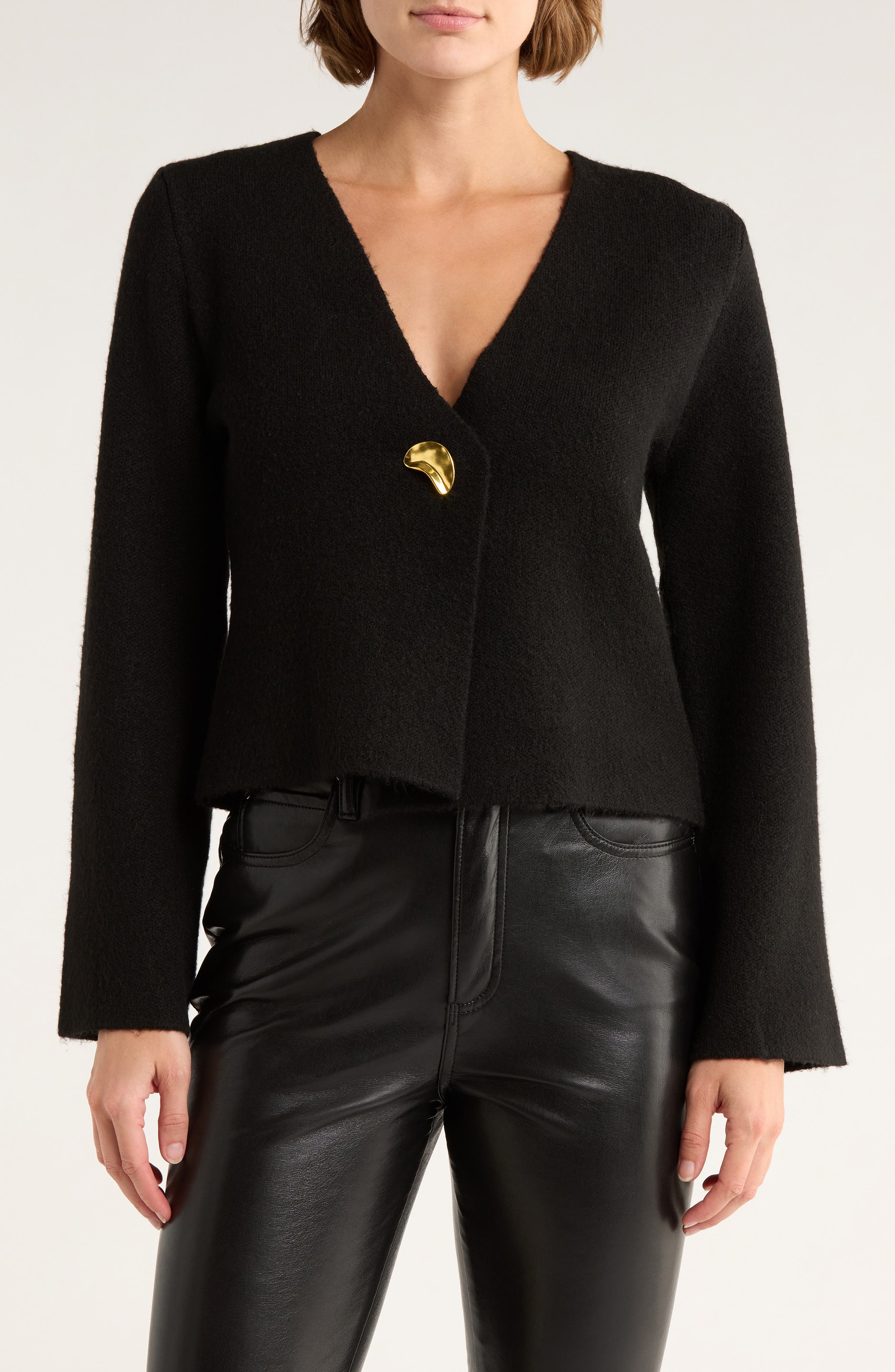 Vigoss Asymmetrical Button Cardigan