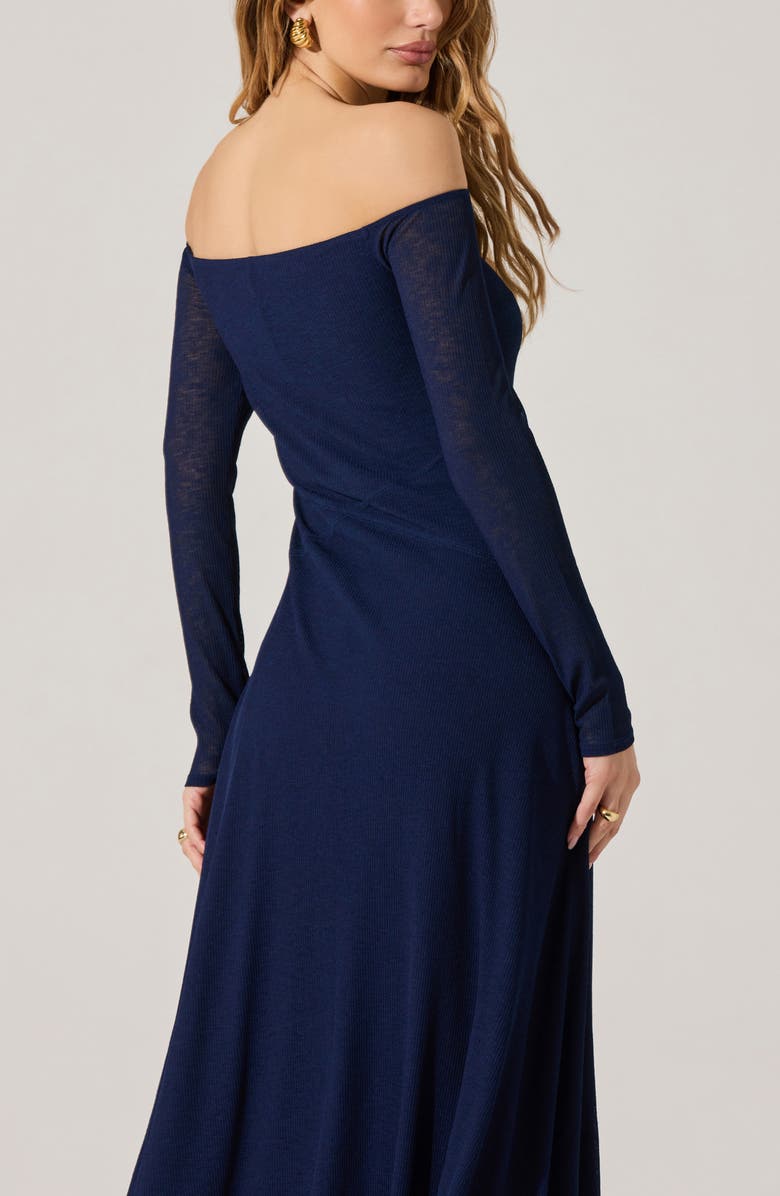 ASTR the Label Off the Shoulder Long Sleeve Knit Dress, Alternate, color,