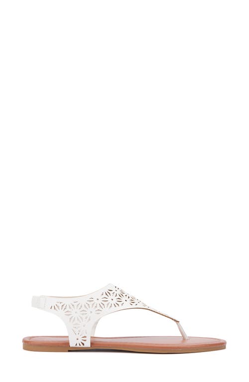 New York And Company Nikki Lasercut Slingback Sandal In White