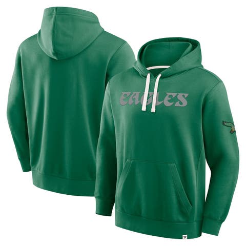 Men's Fanatics Kelly Green Philadelphia Eagles New Horizons Heritage Pullover Hoodie
