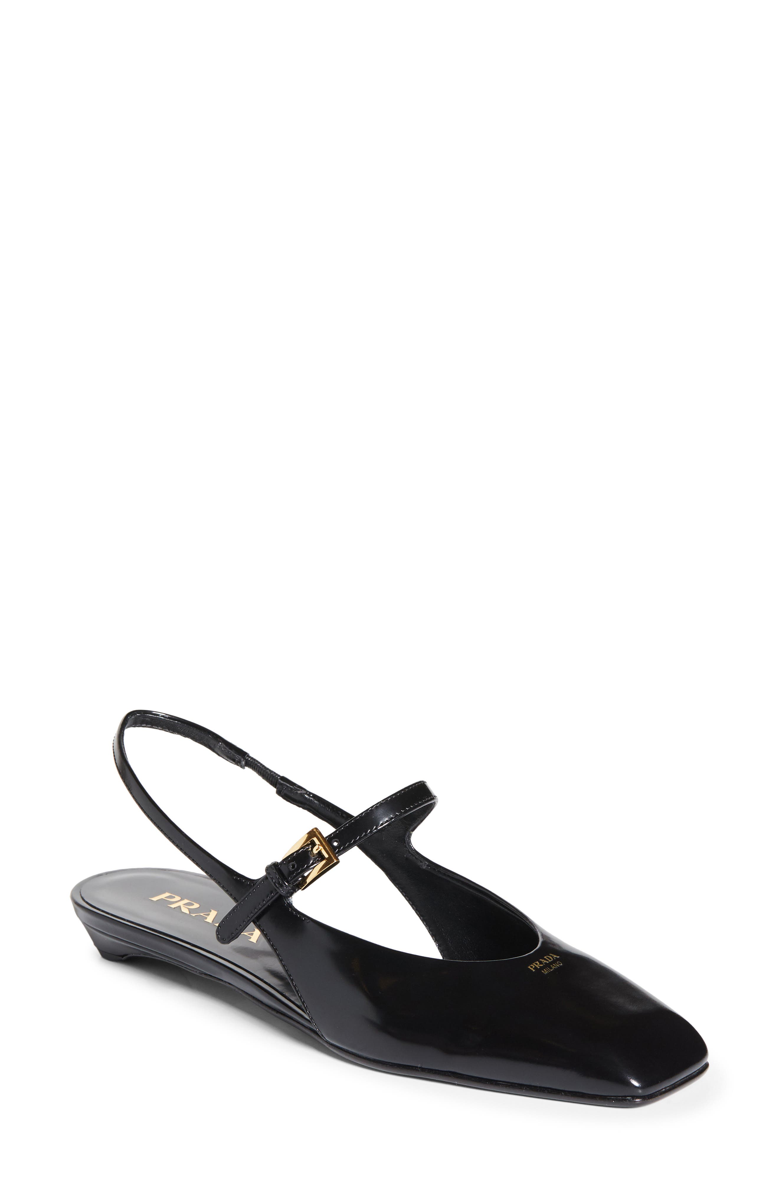 Prada Modellerie Square Toe Slingback, Main, color, 