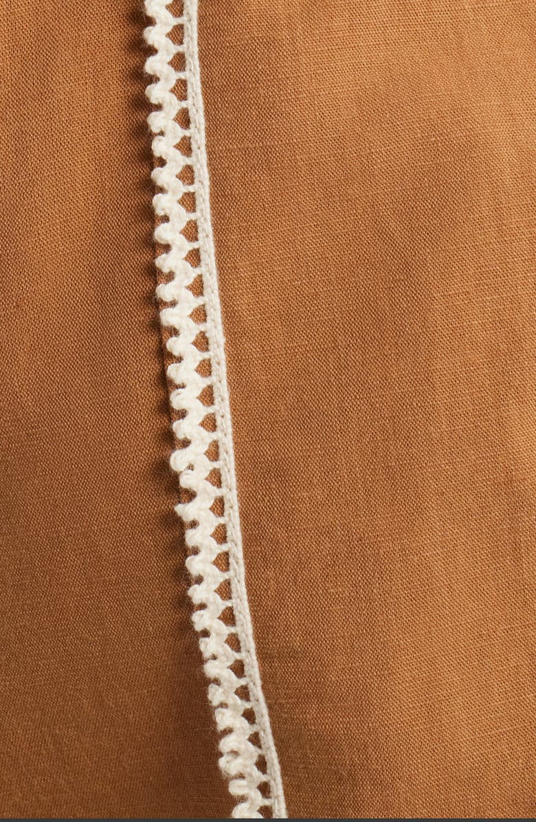 CIEBON Laurie Lace Belted Romper, Alternate, color, Brown