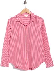 beachlunchlounge Bentley Stripe Long Sleeve Cotton Button-Up Shirt
