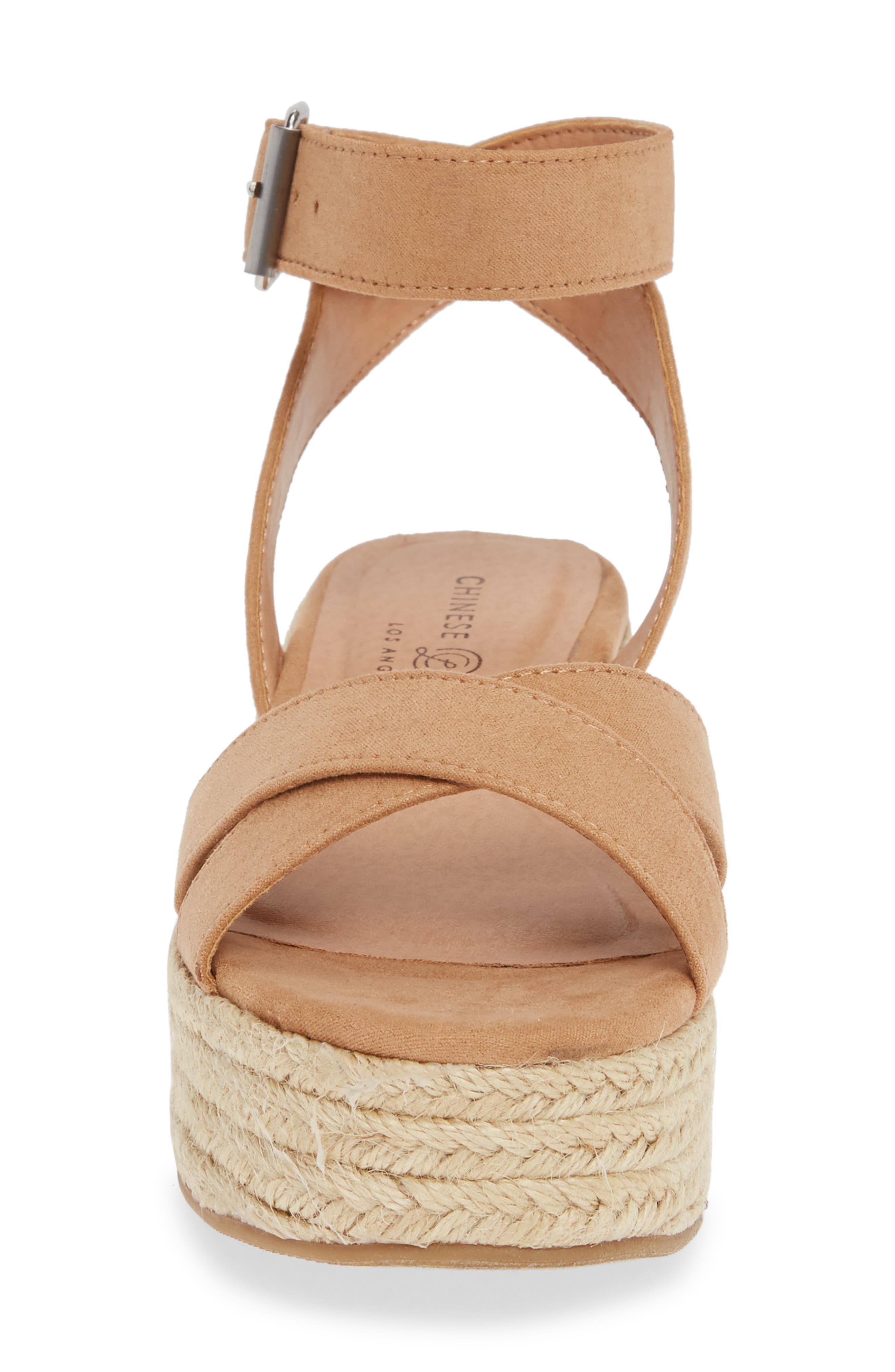 Zala Espadrille Platform Sandal, Alternate, color, CAMEL SUEDE