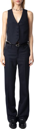 Zadig & Voltaire Pistol Virgin Wool Grain de Poudre Pants Zadig & Voltaire Pistol Virgin Wool Grain de Poudre Pants