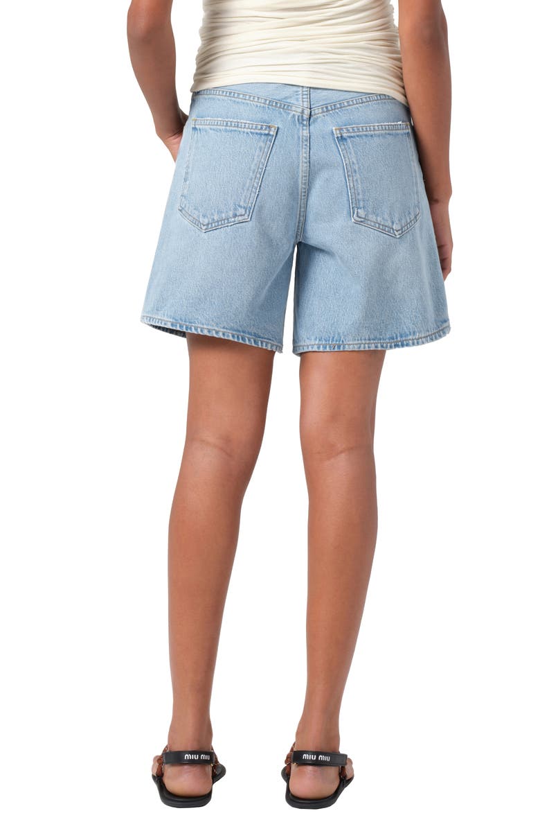 AGOLDE Dame High Waist Mid Length Relaxed Denim Shorts, Alternate, color, Coax