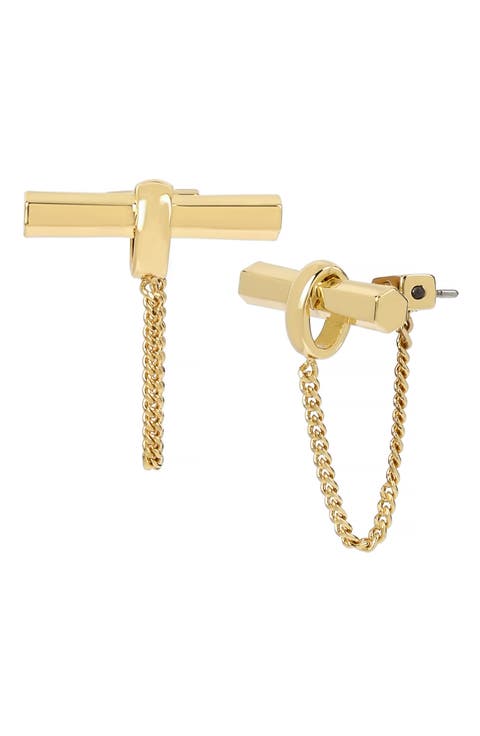 Toggle & Chain Earrings
