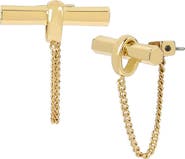AllSaints Toggle & Chain Earrings