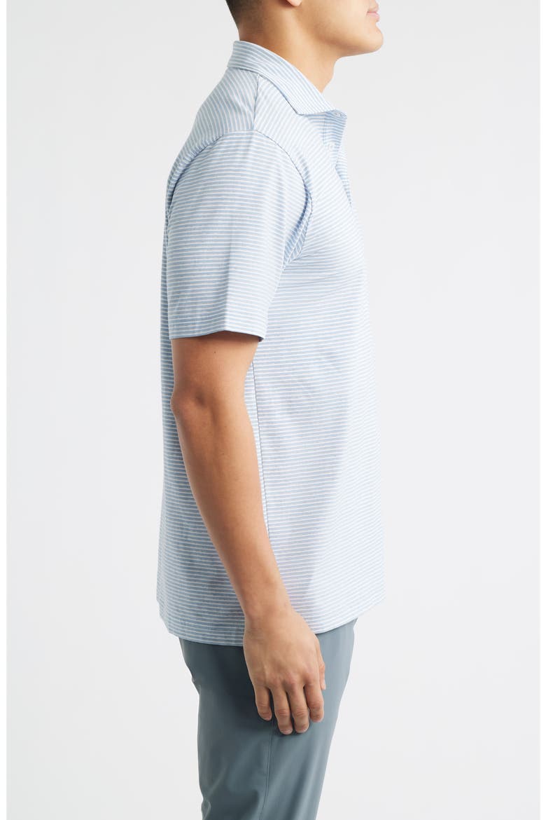 Crown Stripe Relaxed Fit Cotton Polo, Alternate, color, CLOUDY BLUE