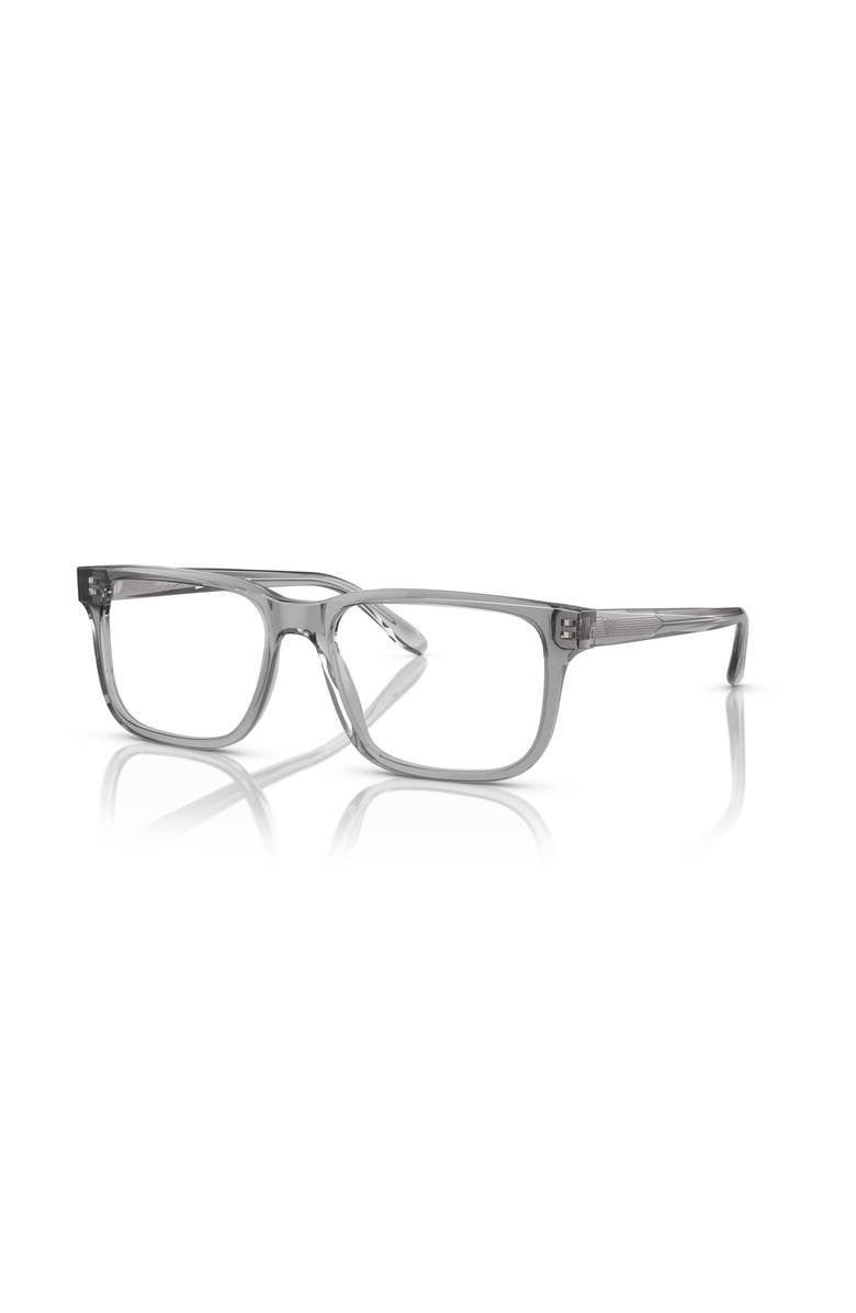 Emporio Armani 55mm Rectangle optical glasses, Main, color, Grey