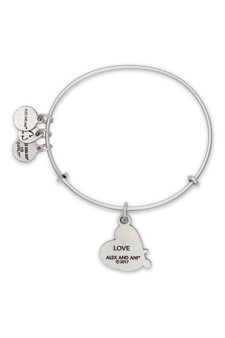 Love Expandable Charm Bracelet, Alternate, color, SILVER