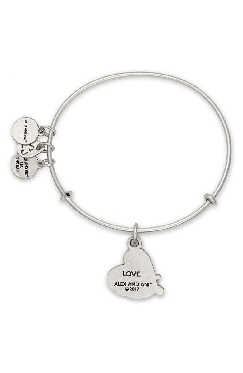 Alex and Ani Love Expandable Charm Bracelet, Alternate, color,