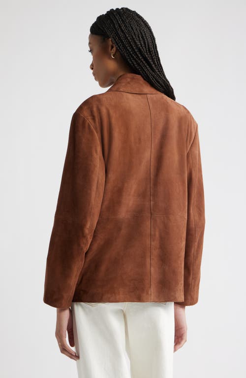 Nordstrom Suede Shirt Jacket In Brown