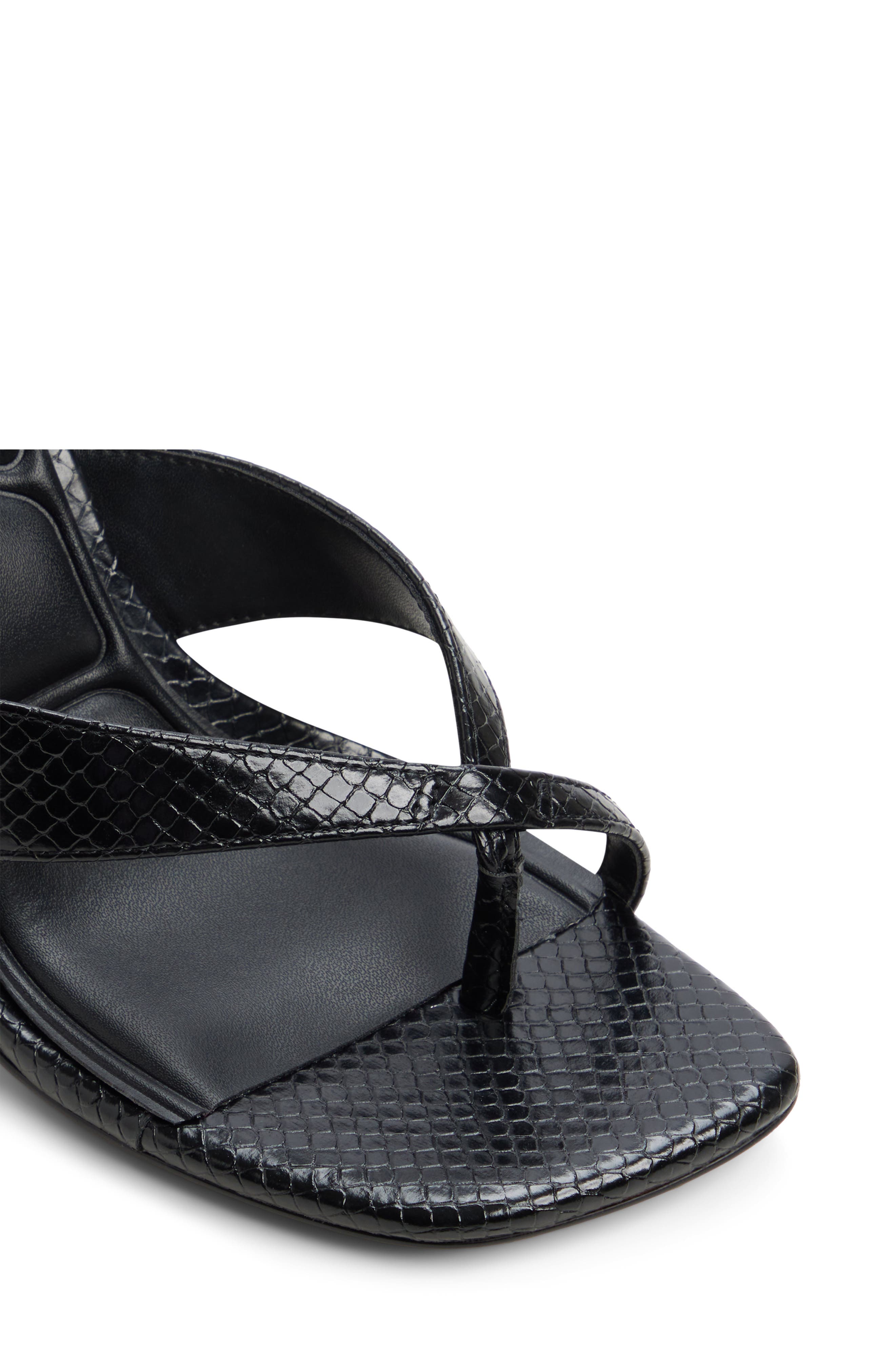 Haayssie Faux Leather Slide Sandal, Alternate, color, BLACK