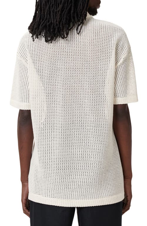 Shop Allsaints Munroe Short Sleeve Button-up Shirt In Chalk White