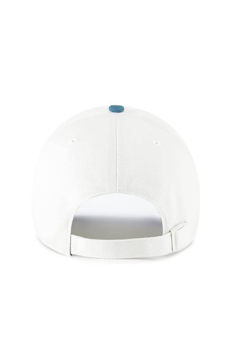 '47 Men's '47 White/Teal Boston Red Sox Contemporary Tonal Clean Up Adjustable Hat, Alternate, color, White