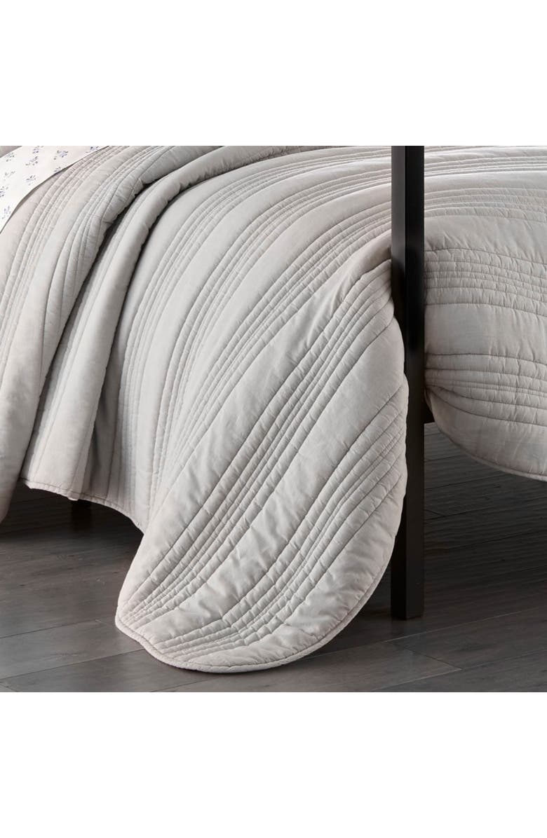 STONE COTTAGE Whitehills 144 Thread Count Cotton Quilt Set, Alternate, color, Grey