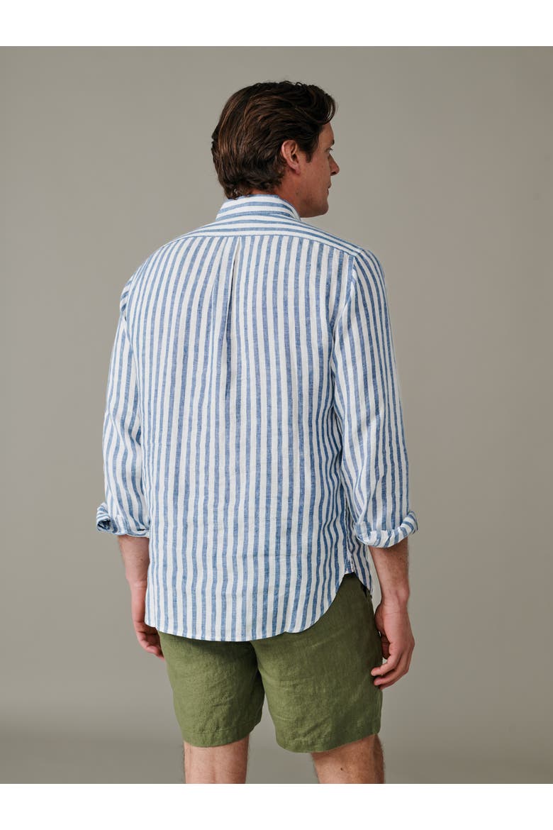 Worlaby Linen Long Sleeve Shirt, Alternate, color, Blue Stripe