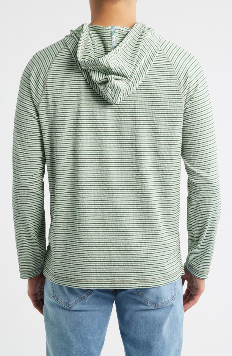 Tommy Bahama Starboard Shores Stripe Seersucker Hoodie, Alternate, color, Baytree