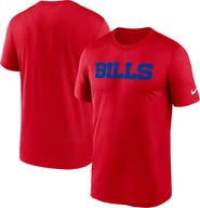 Nike Men's Nike Red Buffalo Bills Primetime Legend Wordmark Performance T-Shirt