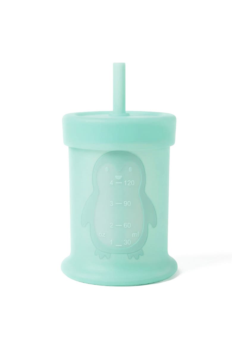 Silicone Penguin Training Cup, Main, color, Green