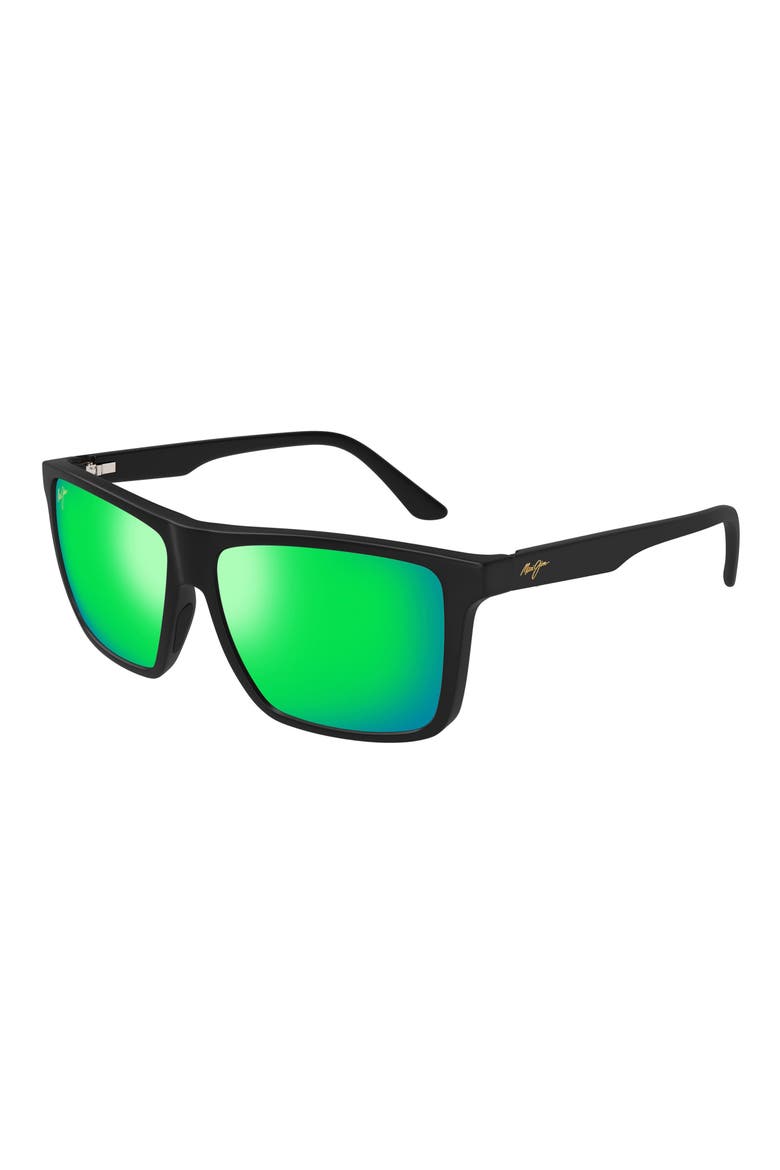 Mamalu Bay 62mm PolarizedPlus2® Oversize Square Sunglasses, Alternate, color, BLACK