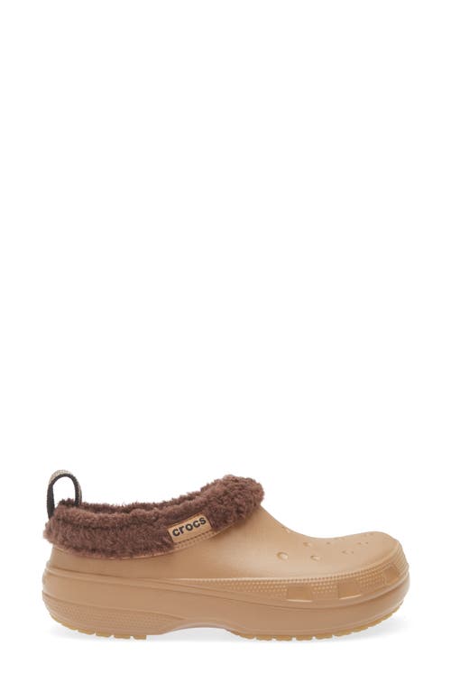 Crocs Classic Fleece Lined Shorty Clog In Brown