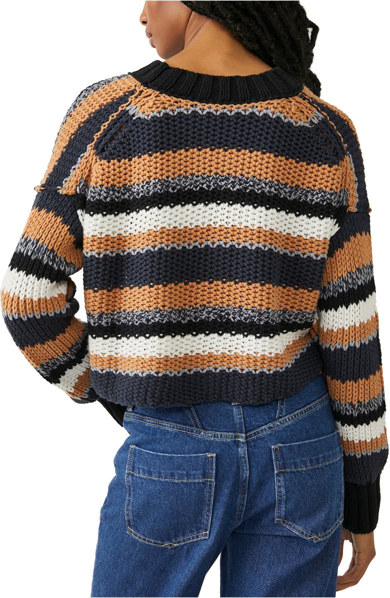 Free People Devon Stripe Crop Sweater, Alternate, color, 