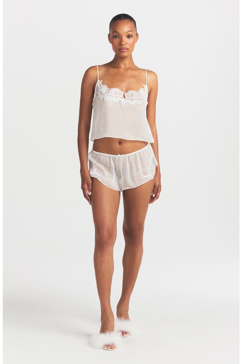 Romance Silk Cami & Shorts Set, Alternate, color, IVORY
