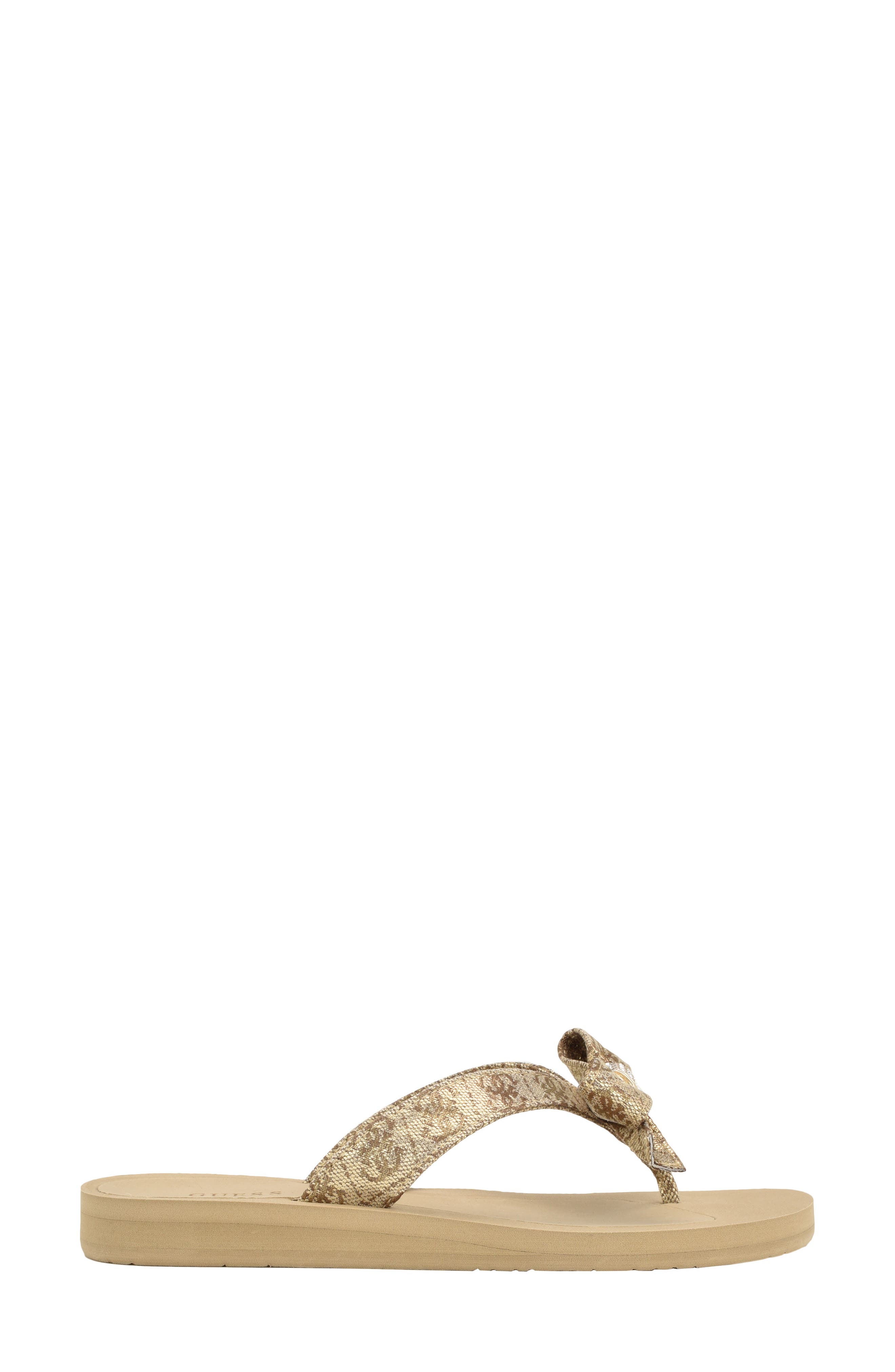 GUESS Tuta Flip Flop, Alternate, color, Gold 710