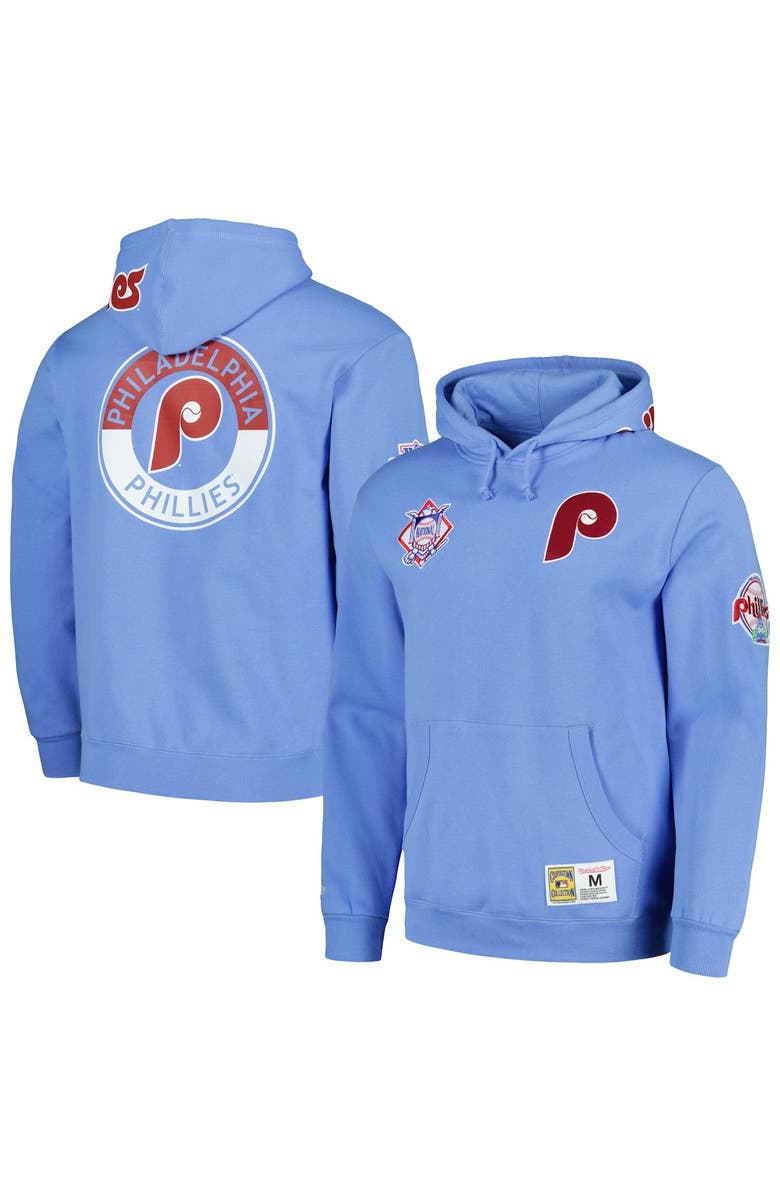 Mitchell & Ness Men's Mitchell & Ness Light Blue Philadelphia Phillies City Collection Pullover Hoodie, Main, color, 