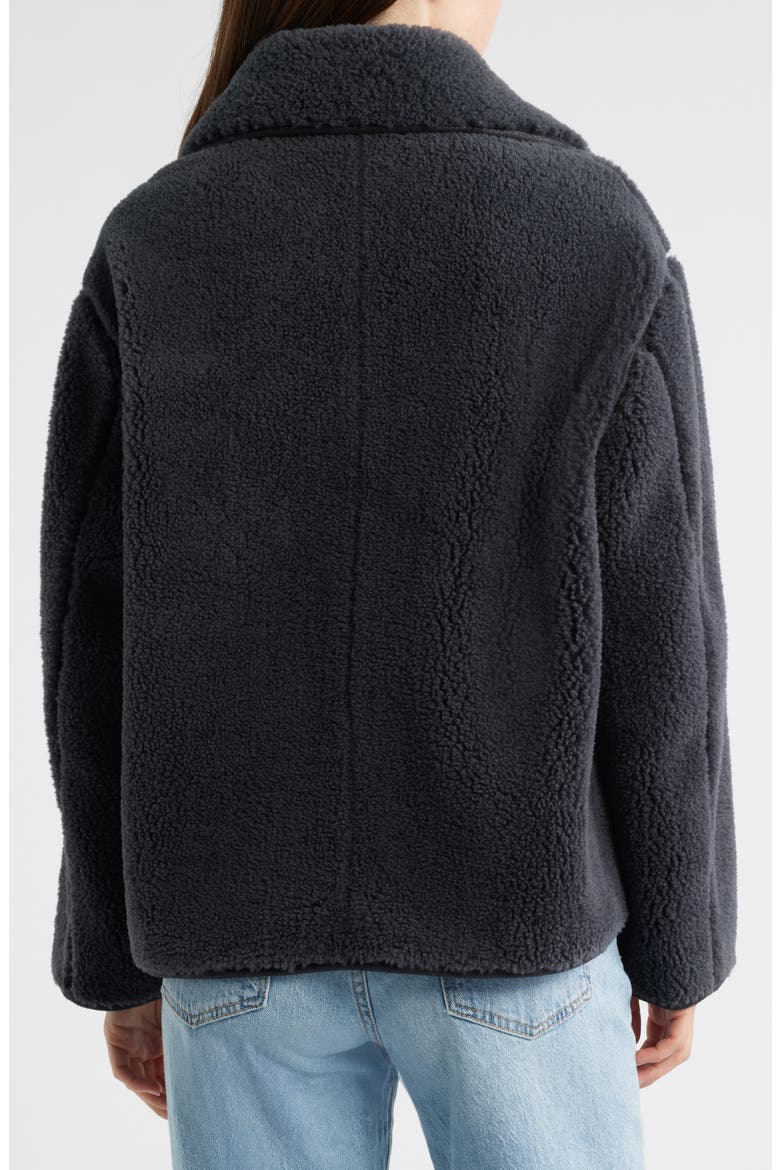 Faux Shearling Jacket, Alternate, color, CARBON