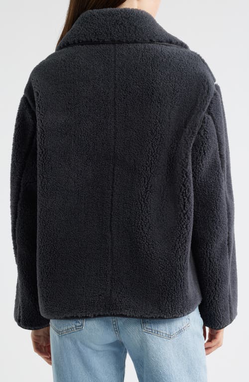 Sam Edelman Faux Shearling Jacket In Blue