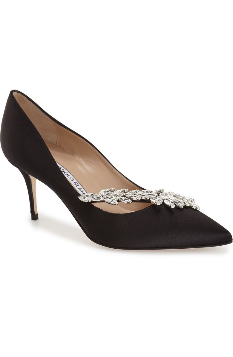 Manolo Blahnik ' Nadira' Crystal Embellished Pointy Toe Pump, Main, color,