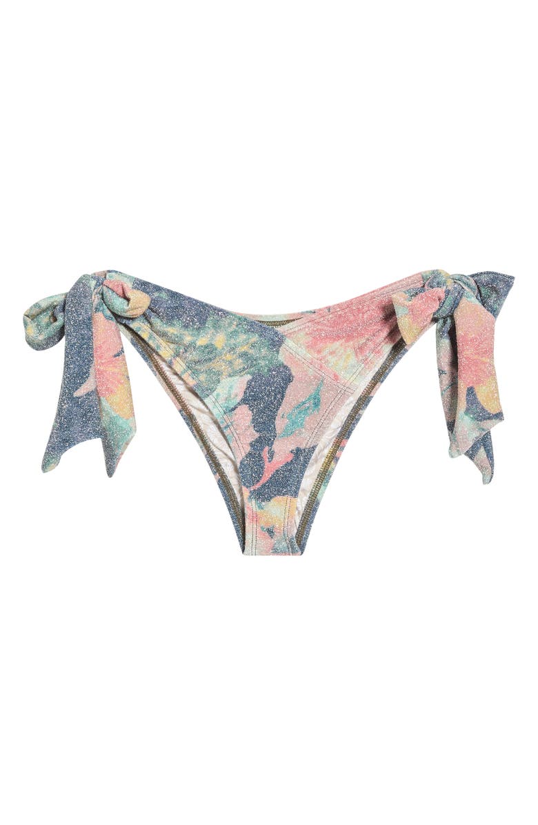 free-est by Free People Renee Metallic Bikini Bottoms, Main, color, Flower Riot