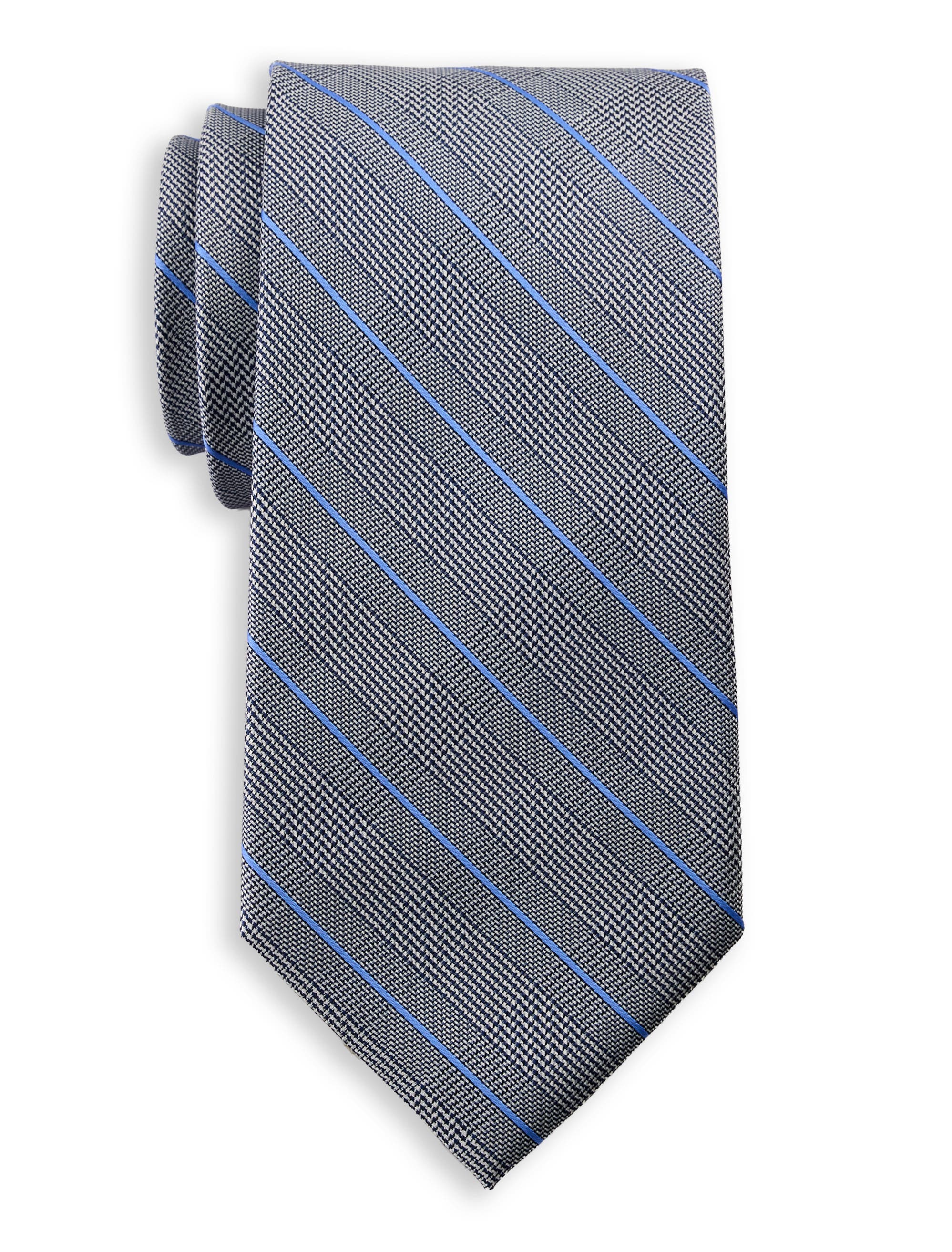 Synrgy By Dxl Big & Tall Dusty Glen Plaid Tie In Navy
