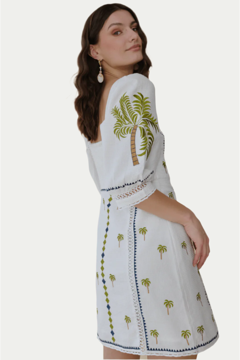 Halle Dress, Alternate, color, White