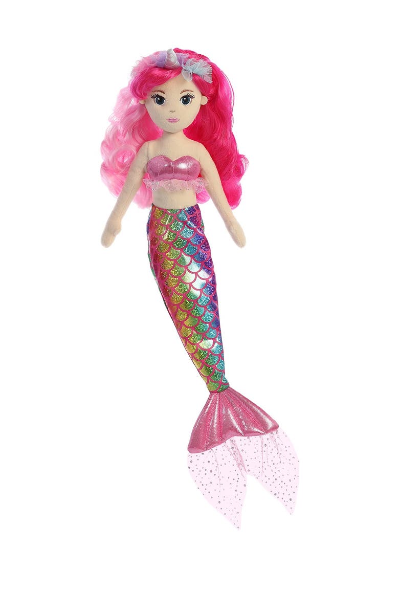Aurora World Toys Rainbow Unicorn Mermaid, Main, color, 
