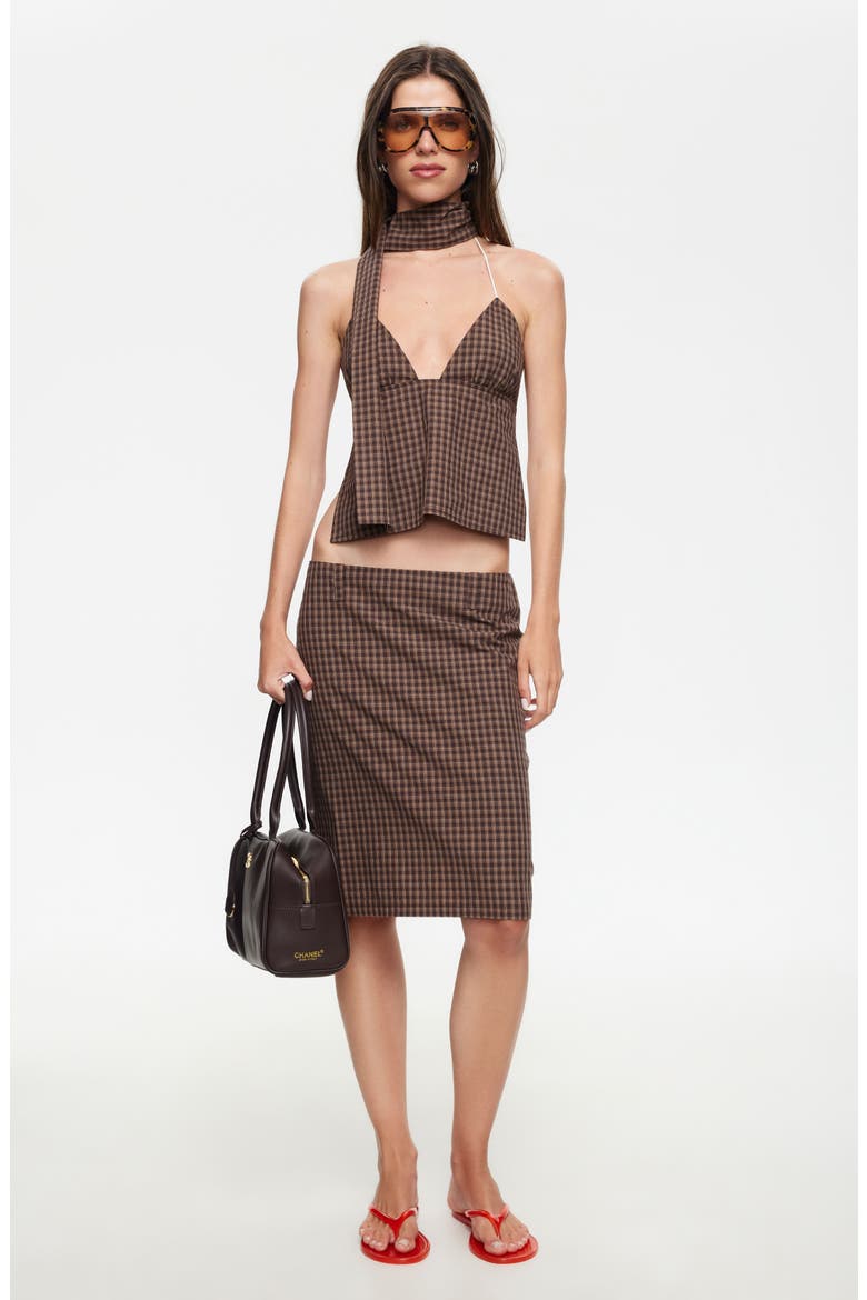 Play On Midi Skirt, Alternate, color, CHOCOLATE