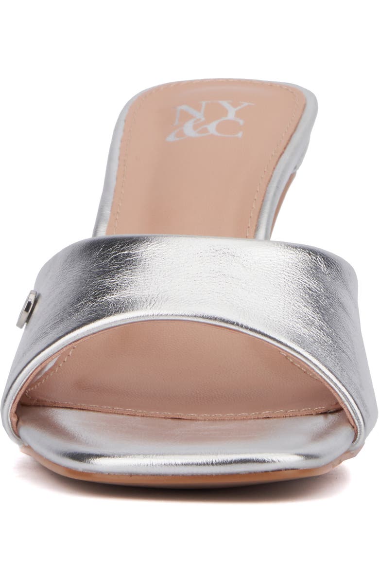 NEW YORK AND COMPANY Gaia Kitten Heel Sandal, Alternate, color, Silver