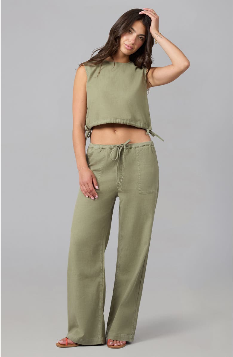 Lola Denim Remy Mid Rise Wide Leg Jeans, Alternate, color, Worn Sage