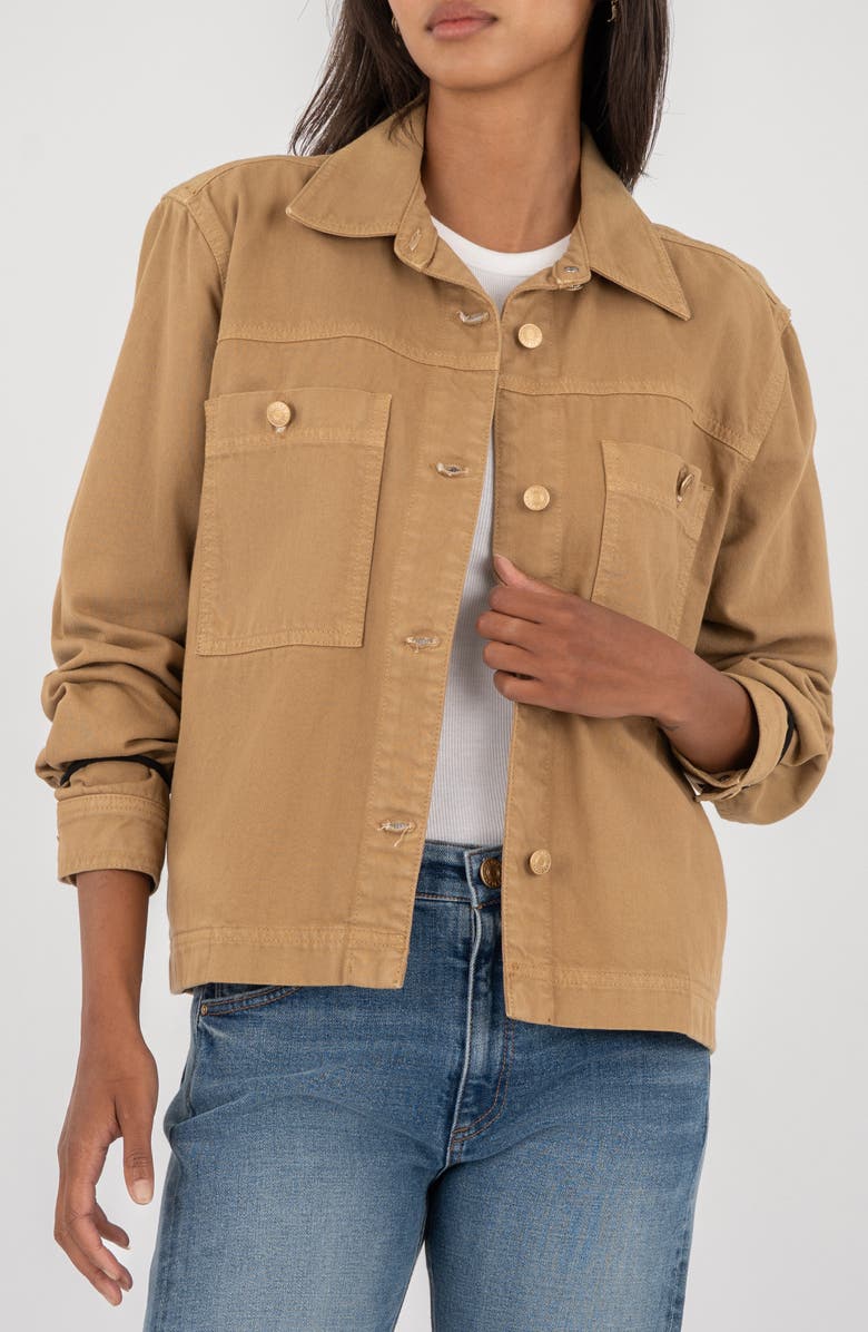 KUT from the Kloth Barb Pocket Jacket, Alternate, color, Caramel