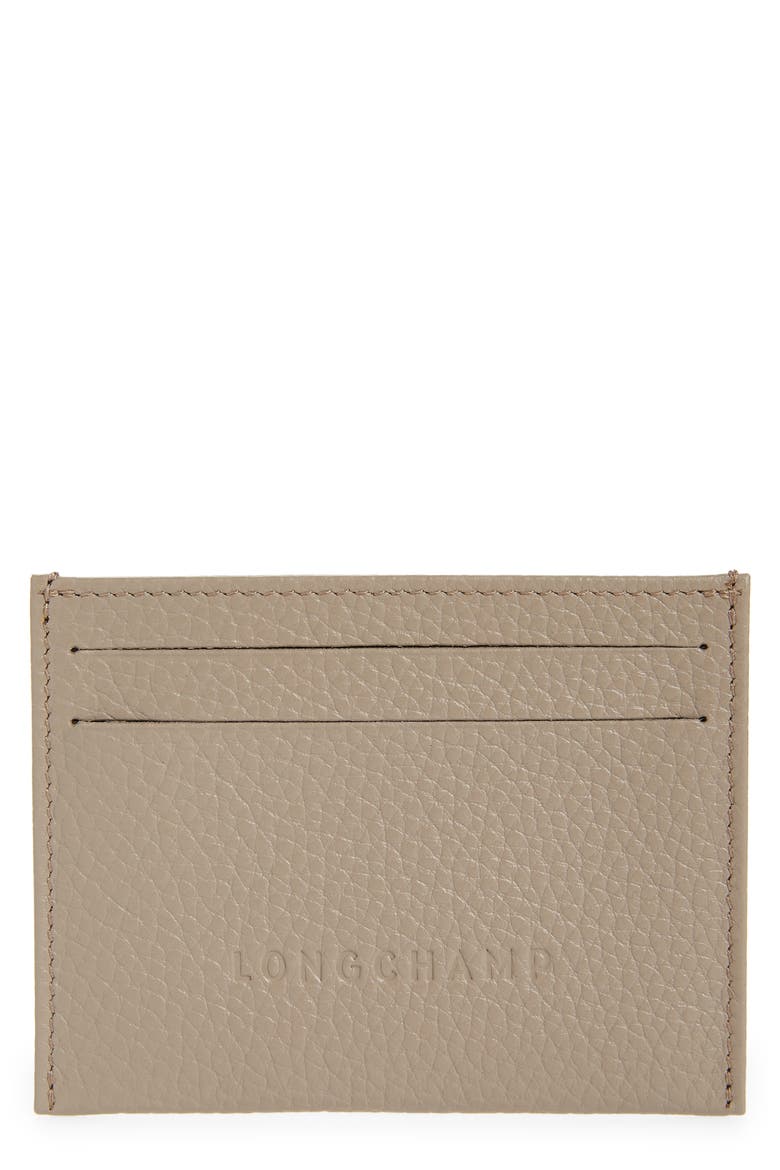 Le Foulonné Leather Card Case, Main, color, TURTLE DOVE
