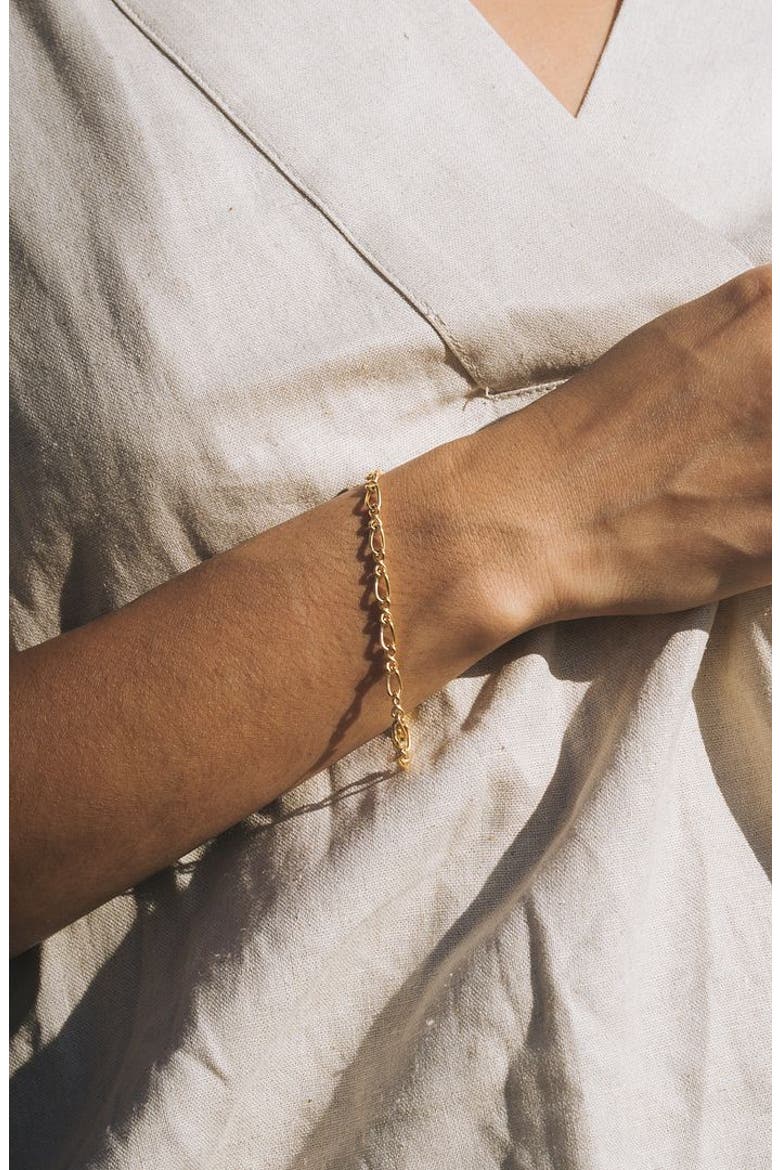 Linked in Truth Chain Bracelet, Alternate, color, Gold